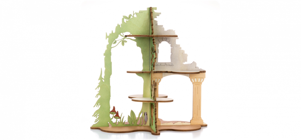 Kuhnert Burg Ruine für MINI Eulen 31,5 x 25,5 x 32 cm